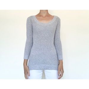 Tommy Hilfiger Women's Gray Cotton Knitted Sweater
